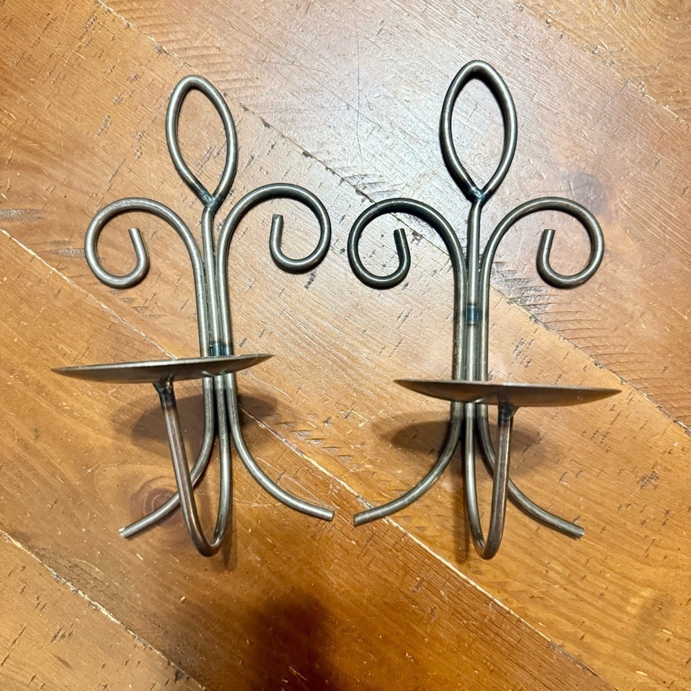 Metal Candle Sconces unbranded. Scroll design, home decor